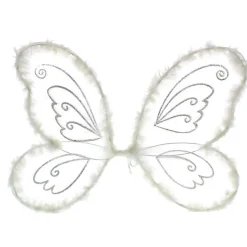 Alas de Hada Blancas con Plumas