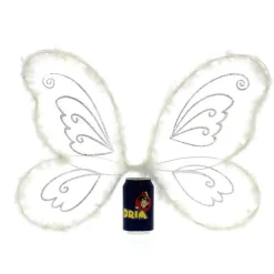 Alas de Hada Blancas con Plumas