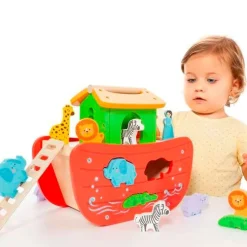 Arca Noe Madera 12 figuras animales