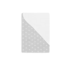 Arrullo bebé gris con estrellas