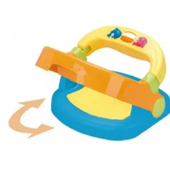 Asiento Baño Giratorio Azul/Naranja