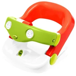 Asiento de baño abatible y giratorio