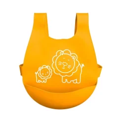 Babero y Mantel de silicona Azul y naranja