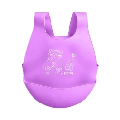 Babero y Mantel de silicona Lila y Verde