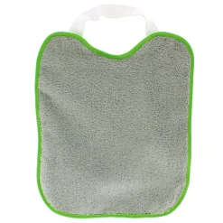 Baberos rizo y goma cuello Gris y Naranja 2 uds