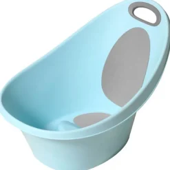 Bañera con Tope y Antideslizante Azul