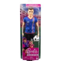 Barbie Profesiones Ken Futbolista Camiseta Azul