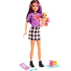 Barbie Skipper Caguro con Bebé Muñeca Surtida