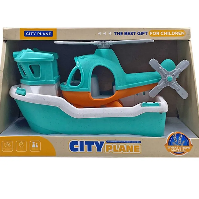 Barco con Helicóptero Infantil