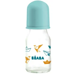 Biberón Cristal 110 Ml Origami Azul