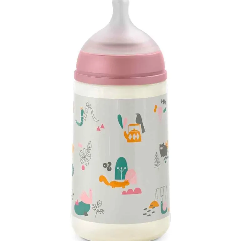 Biberon PP 270ml Walk Rosa