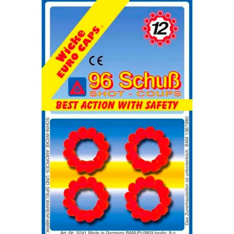 Blister 8 ruedas Fulminantes 12 tiros