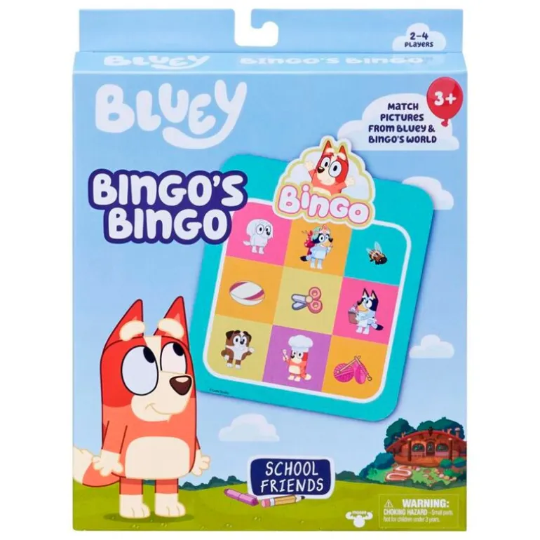 Bluey Juego de Cartas Bingo School Friends