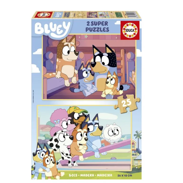 Bluey puzzle madera 25 piezas