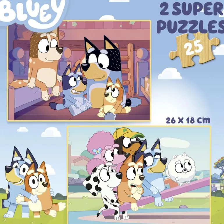 Bluey puzzle madera 25 piezas