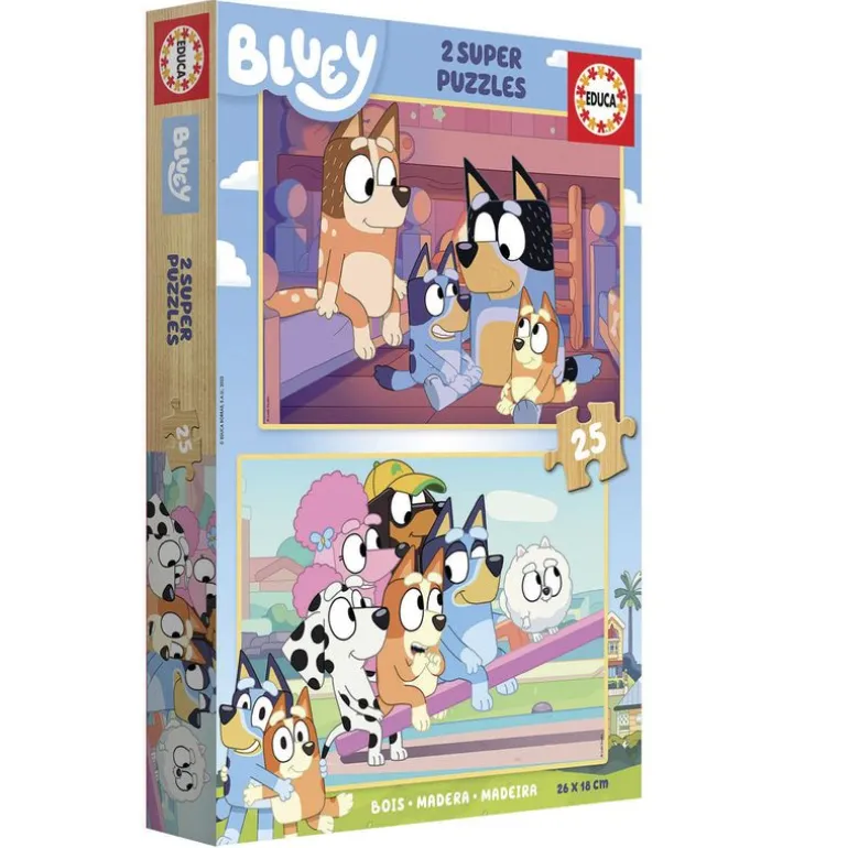 Bluey puzzle madera 25 piezas