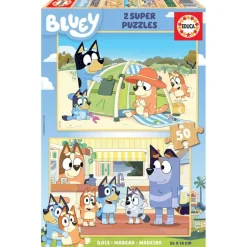 Bluey Puzzle Madera 2x50 Piezas