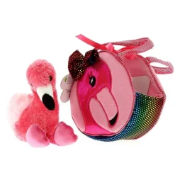 Bolso Flamingo con Peluche de 21cm