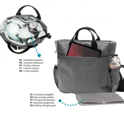 Bolso maternal para silla o cochecito Gris