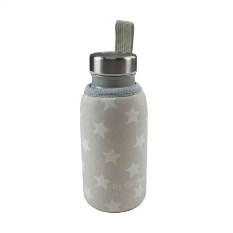 Botella de acero inoxidable con funda 350 ml Grey