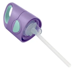 Botella Tritán con pajita 450 ml Lila