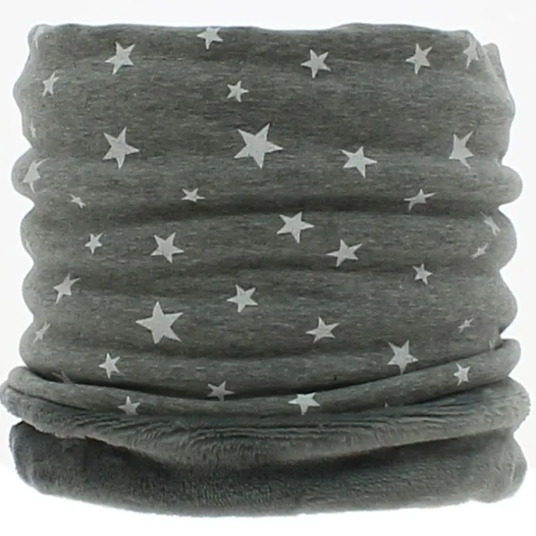Braga Cuello Polar Gris Estrellas Blancas
