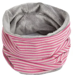 Braga Cuello Polar Rayas Fucsia