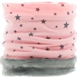 Braga Cuello Polar Rosa Estrella Gris