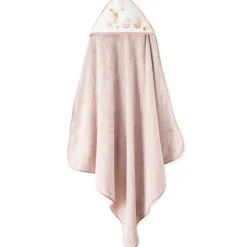 Capa baño + babero Bicicleta Jirafa Blanco/ Rosa