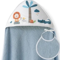 Capa baño + babero Leon Palmera Petroleo