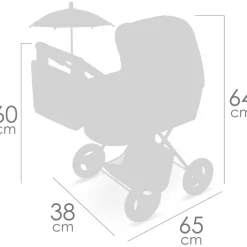 Carro de Muñecas Capriccio con Sombrilla