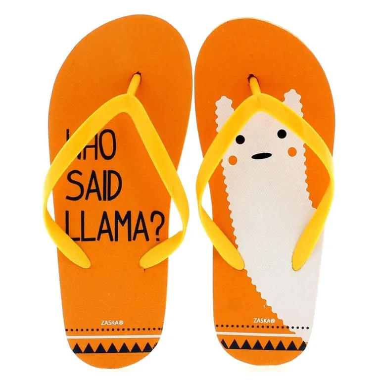 Chanclas Llama Naranjas