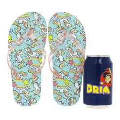 Chanclas Unicornio Azules