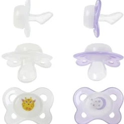 Chupetes fluorescentes silicona 2 unids +6m