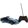 Coche Policía Negro R/C a Escala 1:16
