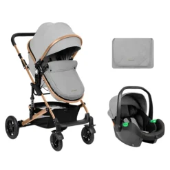 Cochecito 3 piezas Amaia Gris Claro