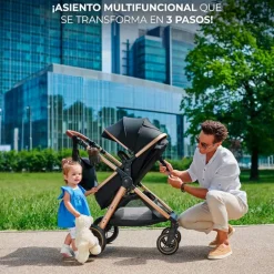 Cochecito 3 piezas Conver Esme Gris
