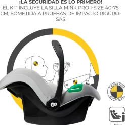 Cochecito 3 piezas Conver Esme Gris