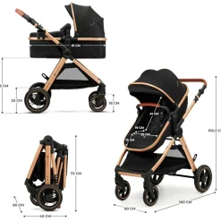 Cochecito 3 piezas Conver Esme Black