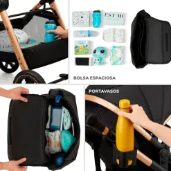 Cochecito 3 piezas Conver Esme Black