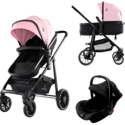 Cochecito 3 piezas Dubai 2 Rosa