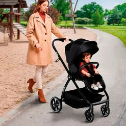Cochecito 2 piezas Rodas Negro