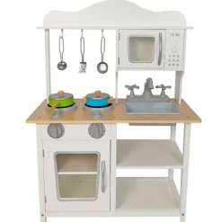 Cocina Madera con 5 Accesorios 60x83x30 cm