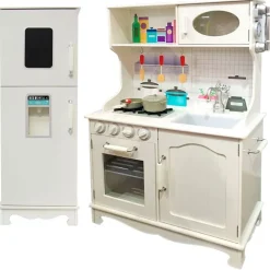 Cocina Vintage con Nevera y Complementos