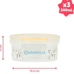 Contenedor de 3 uds de 300ml