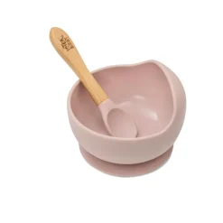 Cuenco silicona c/ cuchara Rosa
