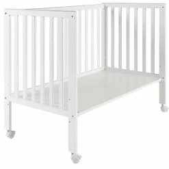 Cuna de madera lacada blanca