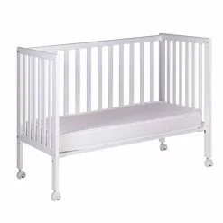 Cuna de madera lacada blanca