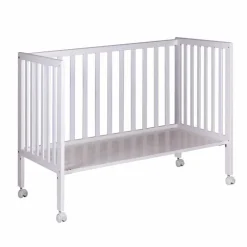 Cuna de madera lacada blanca