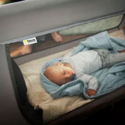 Cuna de viaje con gatera Gris